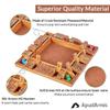 ApudArmis 4-Way Shut The Box, Large Wooden Board Game Set with Dice, 4 Ways Play Shut-The-Box for Teens Learning Addtion Adults Classroom Home Party Pub (12 in) view 2