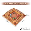 ApudArmis 4-Way Shut The Box, Large Wooden Board Game Set with Dice, 4 Ways Play Shut-The-Box for Teens Learning Addtion Adults Classroom Home Party Pub (12 in) view 4