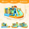 Doctor Dolphin Inflatable Water Slide, Bounce House with Slide for Wet and Dry, Water Bounce House with Blower, Inflatable Water Park Bouncy House for Kids Outdoor Bee Theme Bouncy Castle Water Toy view 3