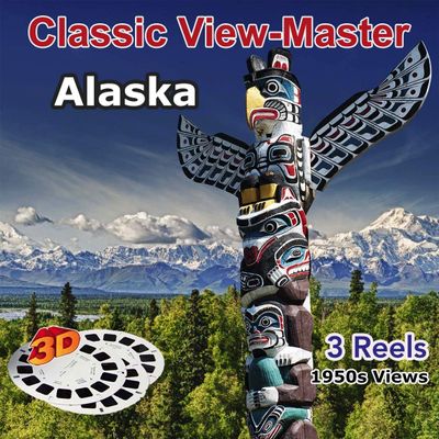 3Dstereo ViewMaster Alaska View-Master - 1950s Juneau, Anchorage, Ketchikan - 3 Classic Vintage 3D Reels