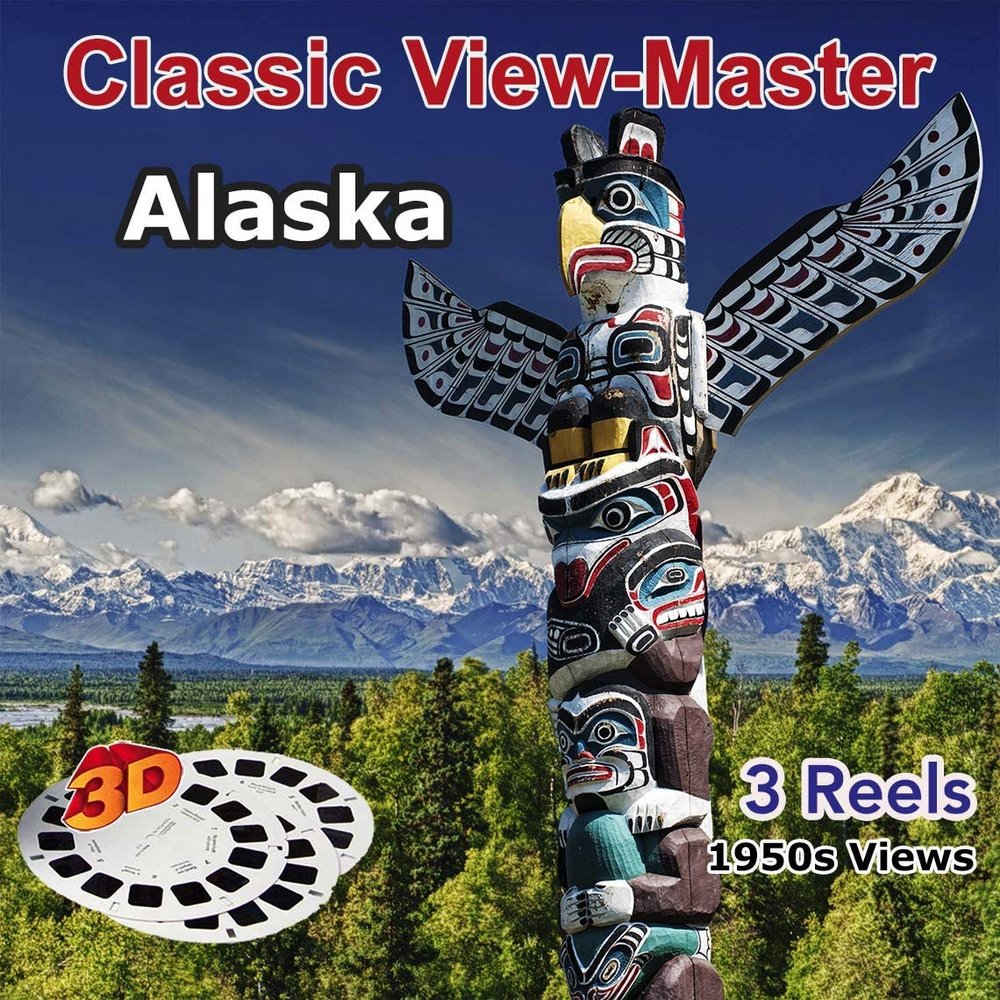 3Dstereo ViewMaster Alaska View-Master - 1950s Juneau, Anchorage, Ketchikan - 3 Classic Vintage 3D Reels