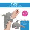 Fun Express 9" Hugging Stuffed White Shark Slap Bracelets - Fun Ocean-Themed Jewelry for Kids - Perfect for VBS, Parties, and Events - 12 Pieces view 3