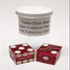 19mm Craps Dice Pair Matching Serial Numbers - Authentic Las Vegas Casino Table-Played Dice (Bally's (Purple Frosted)) view 2