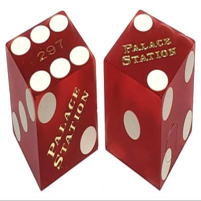 Authentic Las Vegas Casino Table-Played Craps Dice Pair Matching Serial Numbers