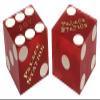 Authentic Las Vegas Casino Table-Played Craps Dice Pair Matching Serial Numbers view 1