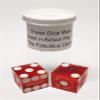 19mm Craps Dice Pair Matching Serial Numbers - Authentic Las Vegas Casino Table-Played Dice (Bally's (Red Frosted)) view 2