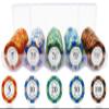 Jiawo ChipsRound Chips,Texas Hold'em, Baccarat, Flush, Casino Clay Denomination Chips.20 Tablets of 5 denominations, 100 Tablets in Total view 2
