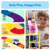 PicassoTiles 100pc Magnetic Tiles Race Track Building Set with LED Cars Adjustable Roads and Signs STEM Construction Toy Kit for Kids Educational Learning Toy for Boys and Girls Ages 3 and Up PTR100 view 4