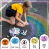 Loddie Doddie Jumbo Sidewalk Chalk - 50-Piece Multicolor Bucket - Washable Sidewalk Chalk for Kids Driveway Art - Bucket for Outdoor Kids Activities - Ergonomic Sticks for Toddler Outdoor Activities view 3