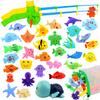 AUUGUU Magnetic Fishing Pool Toys Game, Water Table Bathtub Bath Toy - Pole Rod Floating Fish, Birthday Party Gifts for Toddler Age 3 4 5 6 Year Old, Kids Outdoor Toys view 1