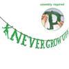 Green Glitter Never Grow Up Banner Never Grow Up Cake Topper for P Pan Neverland Birthday Party Decorations (Green) view 2