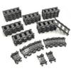 56pcs City Train Tracks Toy Straight and Flexible Train Track Railway Extension Building Set Block Toy Compatible with Major Brand (36 Straight and 20 Flexible) view 1