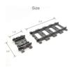 56pcs City Train Tracks Toy Straight and Flexible Train Track Railway Extension Building Set Block Toy Compatible with Major Brand (36 Straight and 20 Flexible) view 4