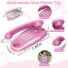 Kids' Play Phone with Real Ring Sounds, Pretend Play Telephone, 23 ft Ultra-Long Phone Line for Chatting and Learning, Toddler Communication Skill Toys, Gift view 2