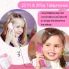 Kids' Play Phone with Real Ring Sounds, Pretend Play Telephone, 23 ft Ultra-Long Phone Line for Chatting and Learning, Toddler Communication Skill Toys, Gift view 3
