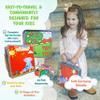 Montessori Quiet Busy Book - Airplane Activity Toy for Toddlers - Car Travel Preschool Road Trip view 3