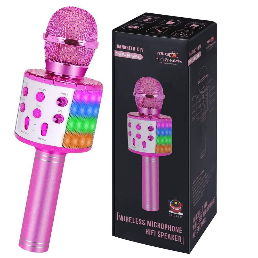 Karaoke Microphone Wireless for Singing: Bluetooth Karaoke Mic for Kids Adults