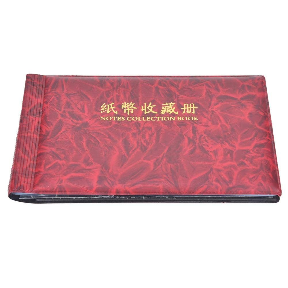 30 Pockets Paper Money Album Currency Banknote Collection Leather Book Cash Holder Storage Book Storage Album Bill Money Holder(1)