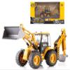 Gemini&Genius Backhoe Loader Toy for Kids- Loader with Changeable Front Loader and Backhoe Loader Construction Vehicle Toy 1/50 Scale 2 in 1 Digger and Loder Alloy Model Toys Vehicle Gifts for Kids view 1