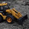 Gemini&Genius Backhoe Loader Toy for Kids- Loader with Changeable Front Loader and Backhoe Loader Construction Vehicle Toy 1/50 Scale 2 in 1 Digger and Loder Alloy Model Toys Vehicle Gifts for Kids view 4