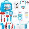 Meland Toy Doctor Kit for Kids - Pretend Play Doctor Set with Carrying Case, Stethoscope Toy & Dress Up Costume - Doctor Play Set for Kids Toddlers Ages 3 4 5 6 Year Old for Role Play Gift view 1