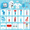 Meland Toy Doctor Kit for Kids - Pretend Play Doctor Set with Carrying Case, Stethoscope Toy & Dress Up Costume - Doctor Play Set for Kids Toddlers Ages 3 4 5 6 Year Old for Role Play Gift view 2