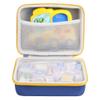 co2crea Hard Travel Case Replacement for Leapfrog Fridge Phonics Magnetic Letter Set (Blue Case + Yellow Zipper) view 1