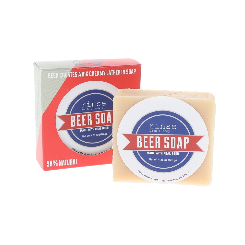 Rinse Bath & Body Beer Soap Natural Handmade Soap Boxed