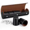 Leather Dice Cup Set, 5 Black Leather Dice Cups + 25 Dice + Exclusive Storage and Transport Case Made of Faux Leather view 1