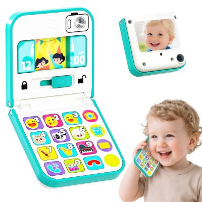 HOLA Baby Phone Toys for 1 Year Old Boy Girl, My First Learning Play Phone for Kid, Musical Light up Phone Toys 12 18 24 Month, Toys for 1,2 Year Old Boys Girls,Blue