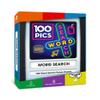 100 PICS Word Search Travel Game - 100 Puzzles with Picture Clues | 50 Wipe Clean Cards with Slide Reveal case and Pen | Activity, Gift, Stocking Stuffer | for Kids and Adults, Age 6+ view 1
