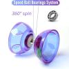 Bodyrhythm 5 Bearings Chinese Diabolo Yoyo Set with Fiberglass Sticks, Adjustable Strings for All Ages - Best for Fitness and Tricks (Purple) view 4