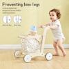 labebe Baby Push Walker Doll Stroller, Push Toy for Toddler, Shopping Cart for Girls and Boys 1 Years Old, Kids Stand Learning Walker, Wooden Play Wagon with Wheel, Larger Size 15.2 * 18.7 * 19.7 view 3