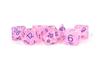16mm Resin Flash Dice Poly Dice Set: Pink view 1