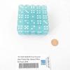 Teal Frosted Dice with White Pips 16mm (5/8in) D6 Pack of 50 Wondertrail view 1