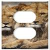 Switch Plate Outlet Cover - Lions Zoo Animal view 1