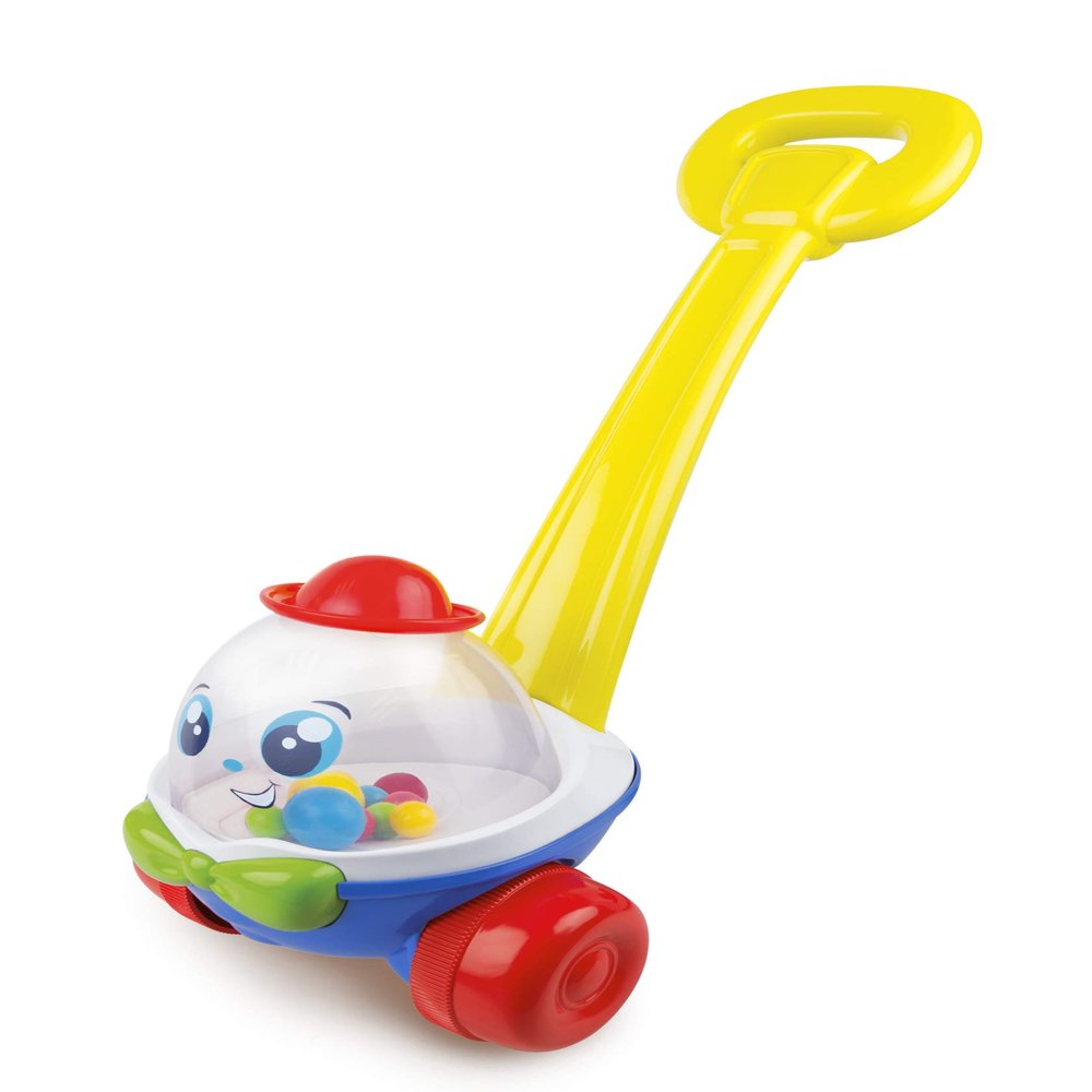 Winfun Push Along Humpty Dumpty Toy Walking Encouragement Toy for Toddlers with Popping Balls, Handle & Wheels Gross Motor Skill Development for Kids 12M+ Indoor/Outdoor Play