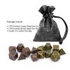 Haxtec Ancient Copper Metal DND Dice Set D&D Compatible with Dungeons and Dragons Gifts TTRPG Games (2 Pack-Antique Copper+Antique Bronze) view 2