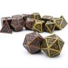 Haxtec Ancient Copper Metal DND Dice Set D&D Compatible with Dungeons and Dragons Gifts TTRPG Games (2 Pack-Antique Copper+Antique Bronze) view 3