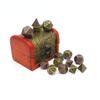Haxtec Ancient Copper Metal DND Dice Set D&D Compatible with Dungeons and Dragons Gifts TTRPG Games (2 Pack-Antique Copper+Antique Bronze) view 4