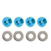 RC Car Wheel Nut, 4 Pcs 3mm RC Off-Road Vehicle Wheel Hex Lock Nut Fit Tire Nut Upgrade Accessory for 1/14 144001 RC Car (Blue A949-49R) view 4