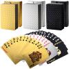 Suwimut 6 Pack Playing Cards, Waterproof Plastic Playing Cards Premium Foil Standard Index Deck of Cards for Adults Seniors, Trick Card for Table, Pool Game, Beach Trip, Camping, Party view 1