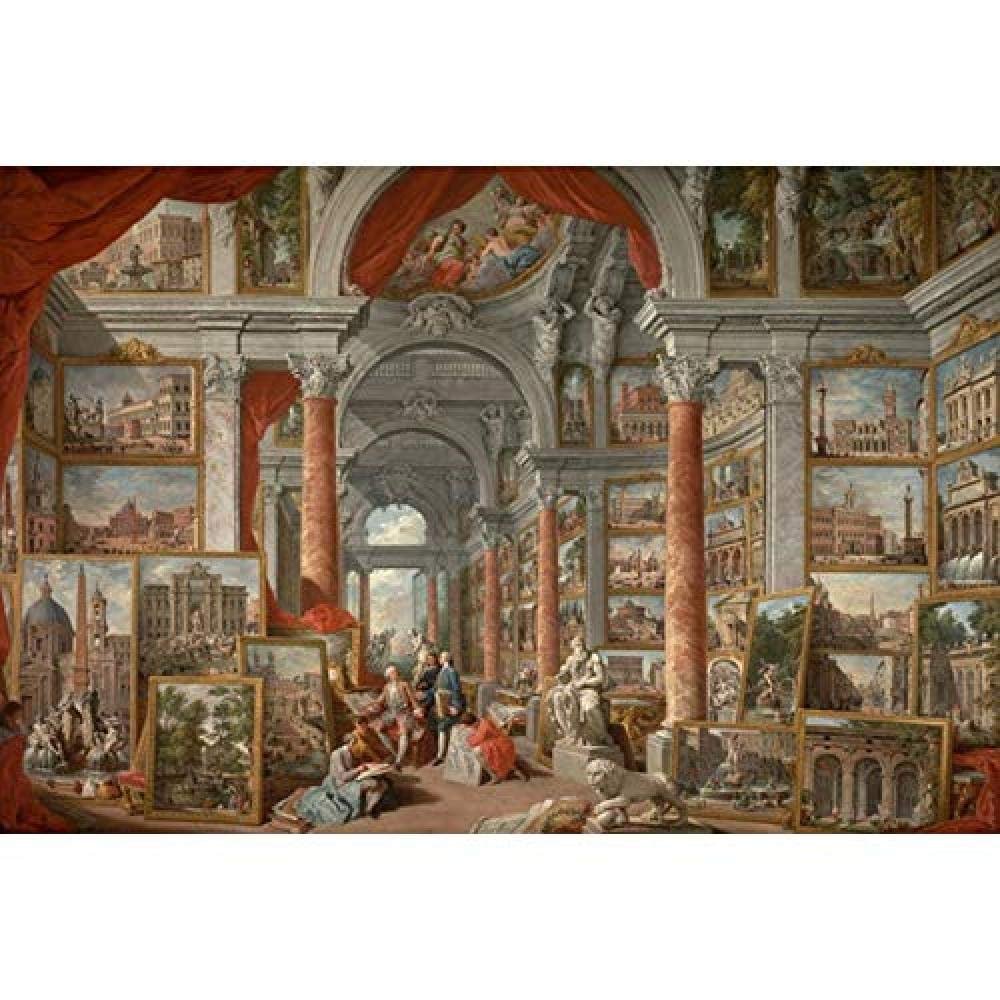 1000 Pieces Wooden Landscape Puzzle,Medieval Museumfor Adults Children Kids Educational Toys Gifts for Family