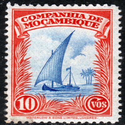 Sail Boat 10 Mozambique Postage Stamp Scott 177