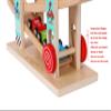 TOWO Pure Wooden Car Ramp - Zig Zag Car Slide Run with 4 Wooden Cars Playsets-Click Clack Track Toys for Toddlers -Racing Car Toys for Kids Boys Girls 2 3 4 view 2