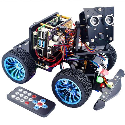 Adeept PiCar-B Mars Rover Smart Car Kit for Raspberry Pi 5/4B/3B/3B+, Obstacle Avoidance, Line Tracking, Light Tracing, Camera, Speech Recognition, Python, PDF Tutorials(Raspberry Pi NOT Included)