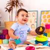 B. toys  Baby Blocks & Stacking  10 Numbered Blocks & 5 Colorful Rings  Building Play Set for Infants  Educational Toys  One Two Squeeze & Stacking Stones  6+ Months view 2