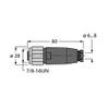 TURCK BKV4140-0/9 Connector 7/8-16UN Female Straight 4 Pin Screw Black PG 9 6-8mm M6914543 view 1