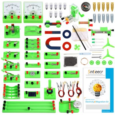 Sntieecr Science Magnetism Kit for Kids, Electric Circuit Kit for Kids, Stem Science Experiment Discovery Circuit Board Kit for Students Learning Starter