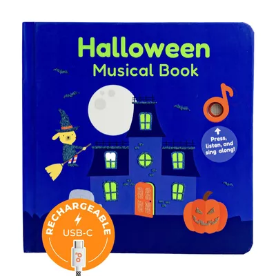 Glow in the dark musical Halloween book for toddlers